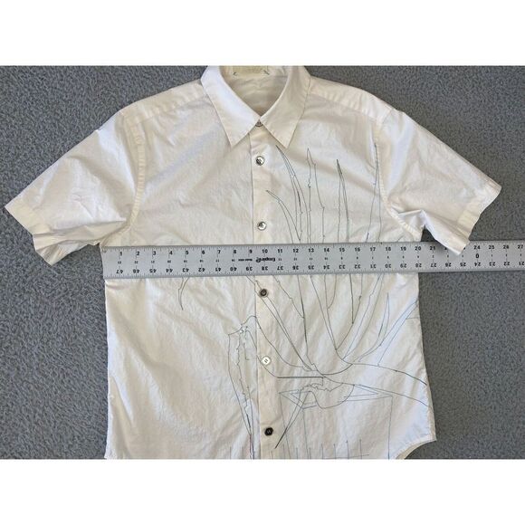 Rohka Button Up Shirt Mens Small/Medium Abstract Embroidered - Picture 5 of 9